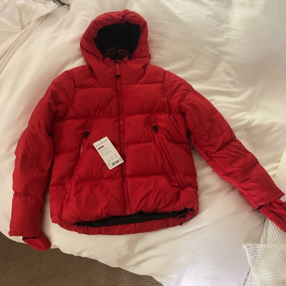 snow down jacket athleta